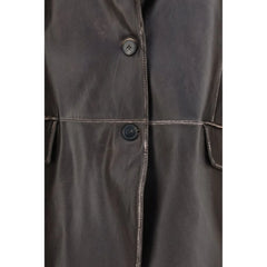 Max Mara Brown Leather Jacket