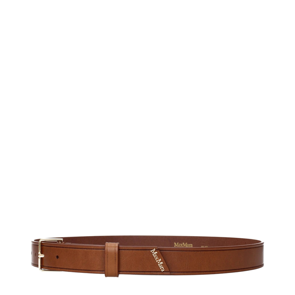 Max Mara Brown Leather Regular Belts
