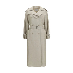 Max Mara Brown Linen Trench Coat