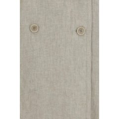 Max Mara Brown Linen Trench Coat
