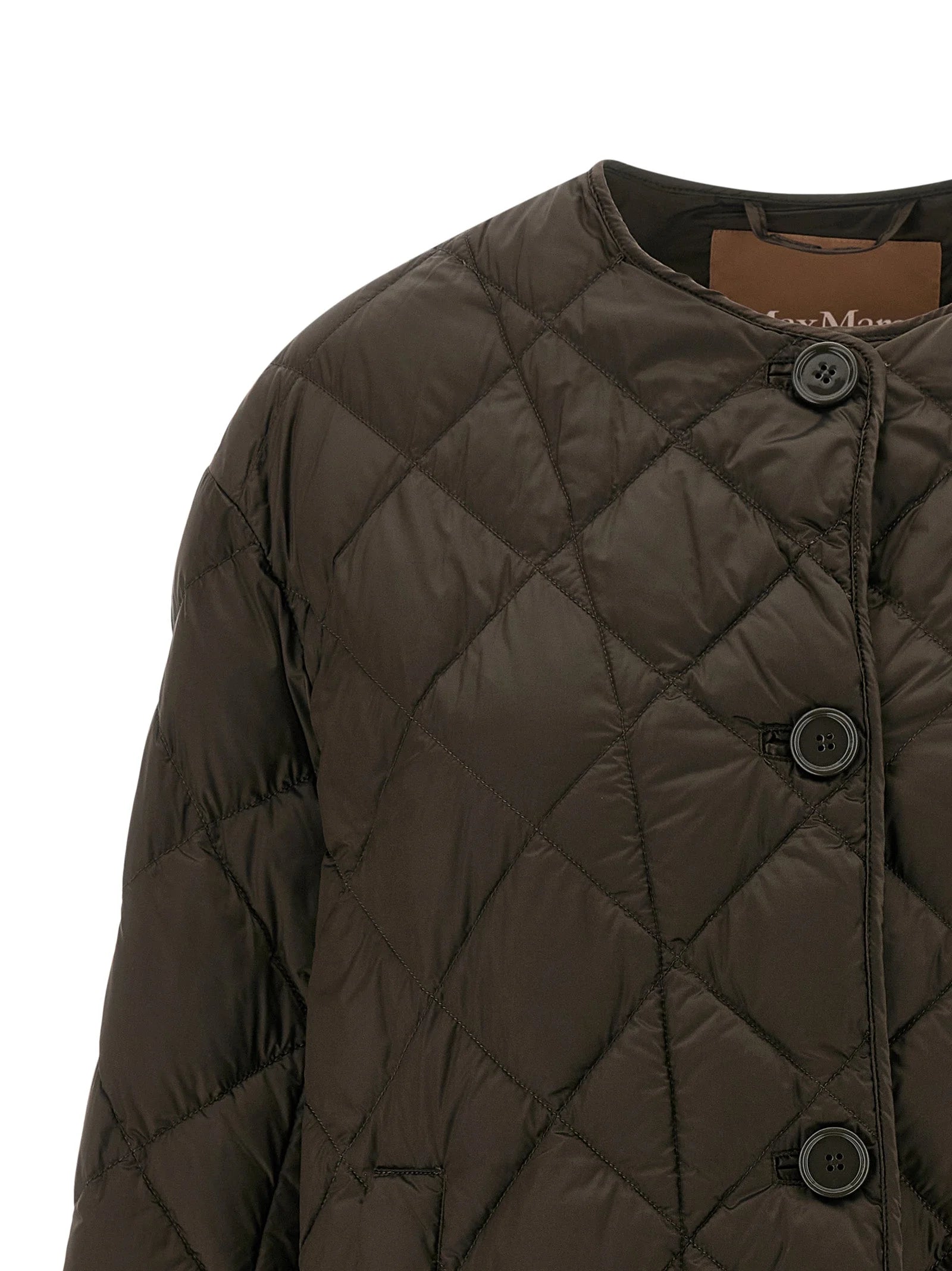 Max Mara Brown Polyamide Full-Length Jacket