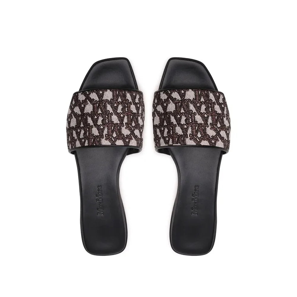 Max Mara Brown Polyamide Slides