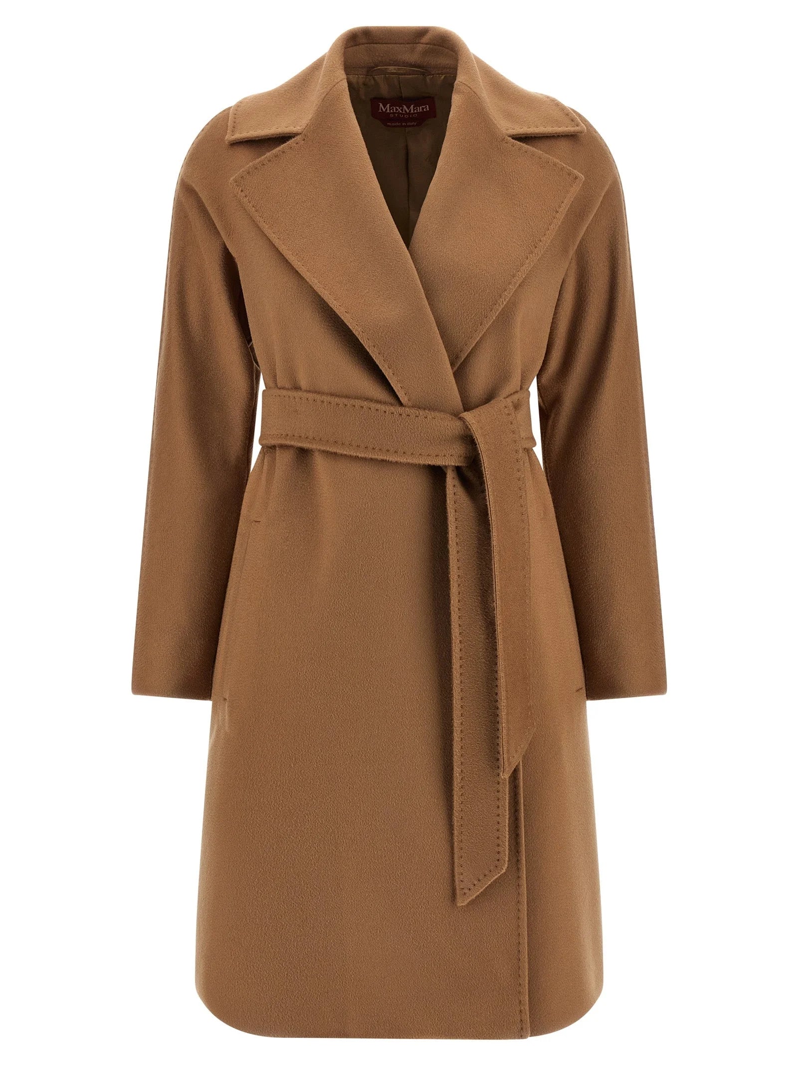 Max Mara Brown Virgin Wool Coat - IT42