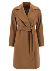 Max Mara Brown Virgin Wool Coat - IT42