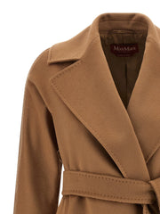 Max Mara Brown Virgin Wool Coat - IT42