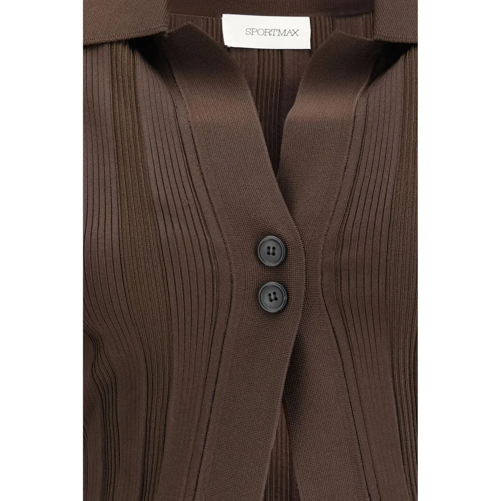 Max Mara Brown Viscose Cardigan