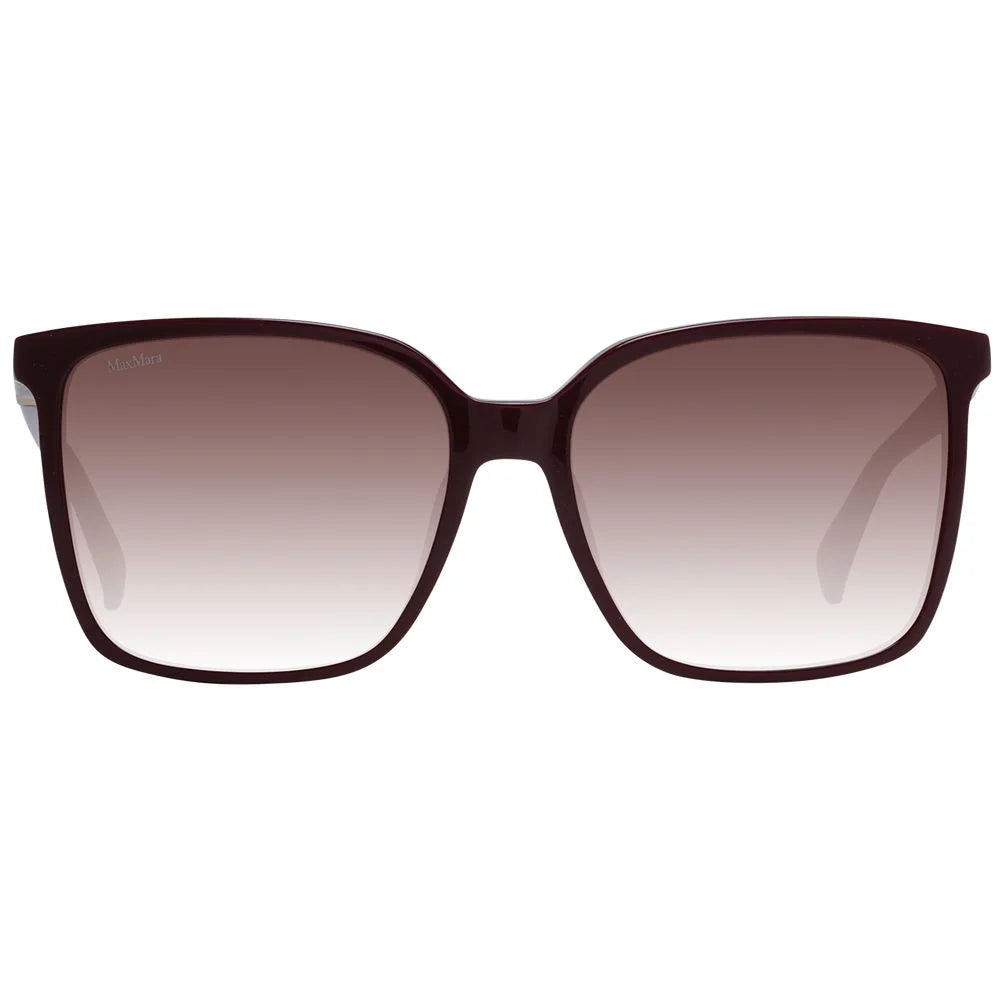 Max Mara Burgundy Plastic Sunglasses