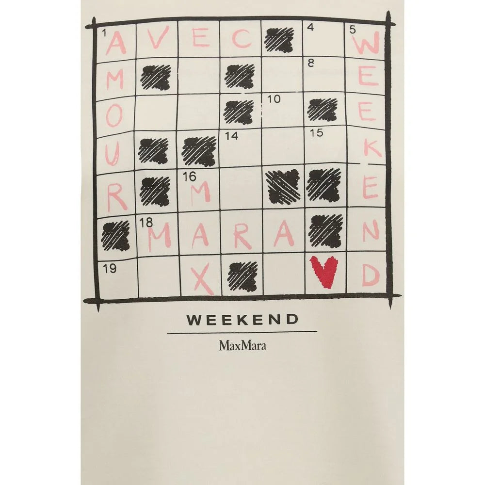 Max Mara Cream Cotton T-Shirt