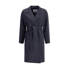 Max Mara Denim-effect Wool Carnia Coat - Wrap Coats