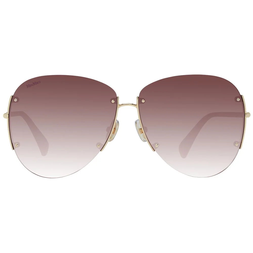 Max Mara Gold Metal Sunglasses