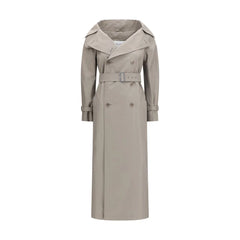 Max Mara Gray Cotton Trench Coat - IT40 | M