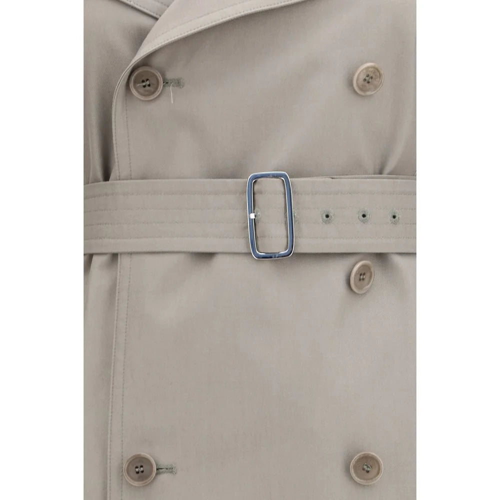 Max Mara Gray Cotton Trench Coat - IT40 | M