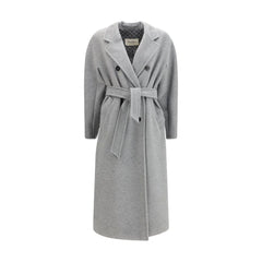 Max Mara Gray Fleece Wool Coat - IT42 | L