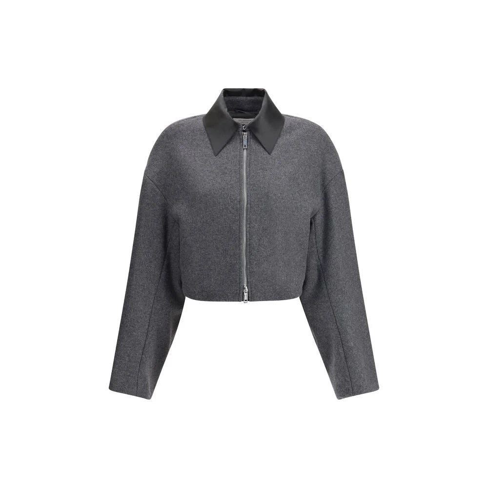 Max Mara Gray Fleece Wool Coat - IT42 | L - Sport Jackets