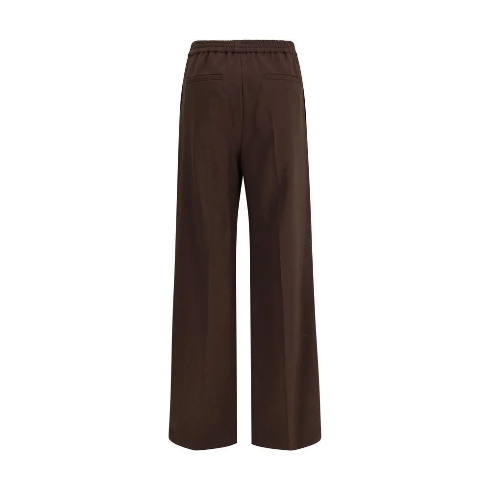 Max Mara Gray Polyester Casual Pants
