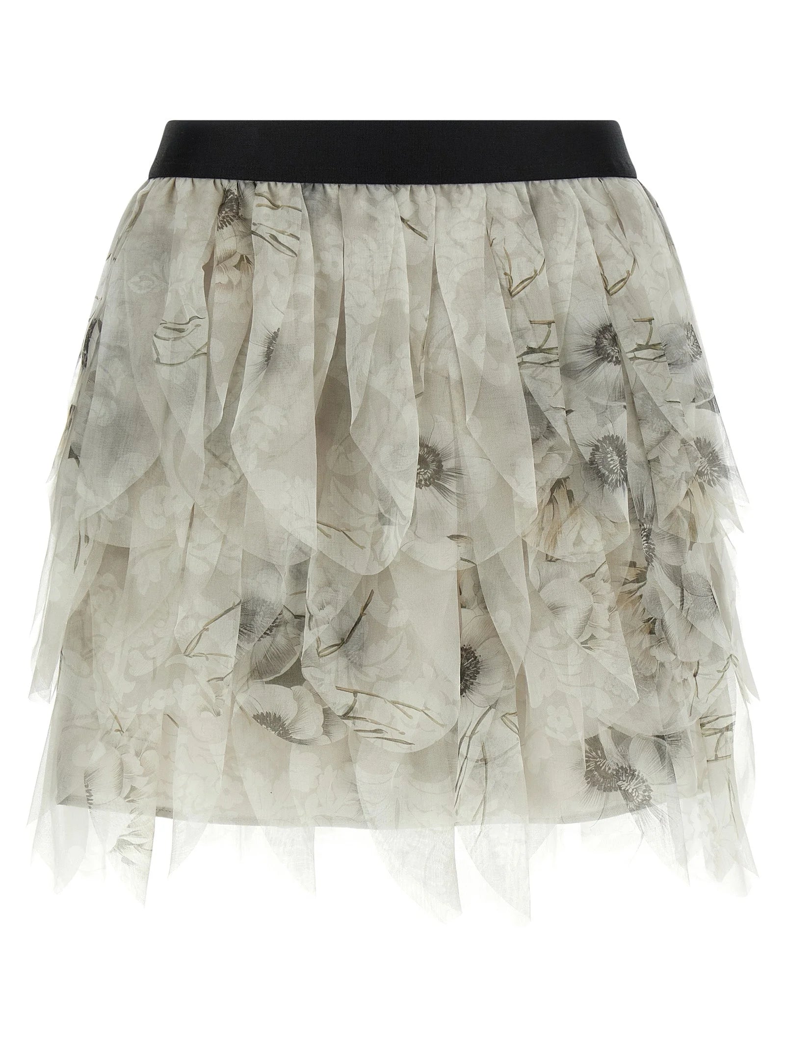 Max Mara Gray Silk Long Skirt - IT40