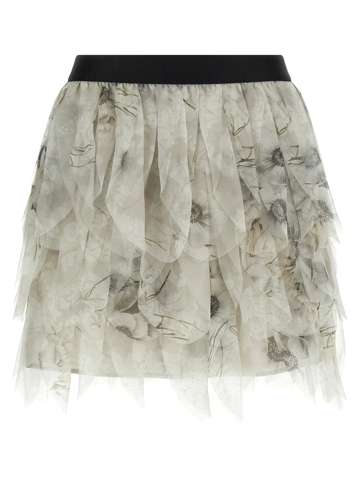 Max Mara Gray Silk Long Skirt - IT40