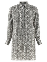 Max Mara Gray Silk Short Dress