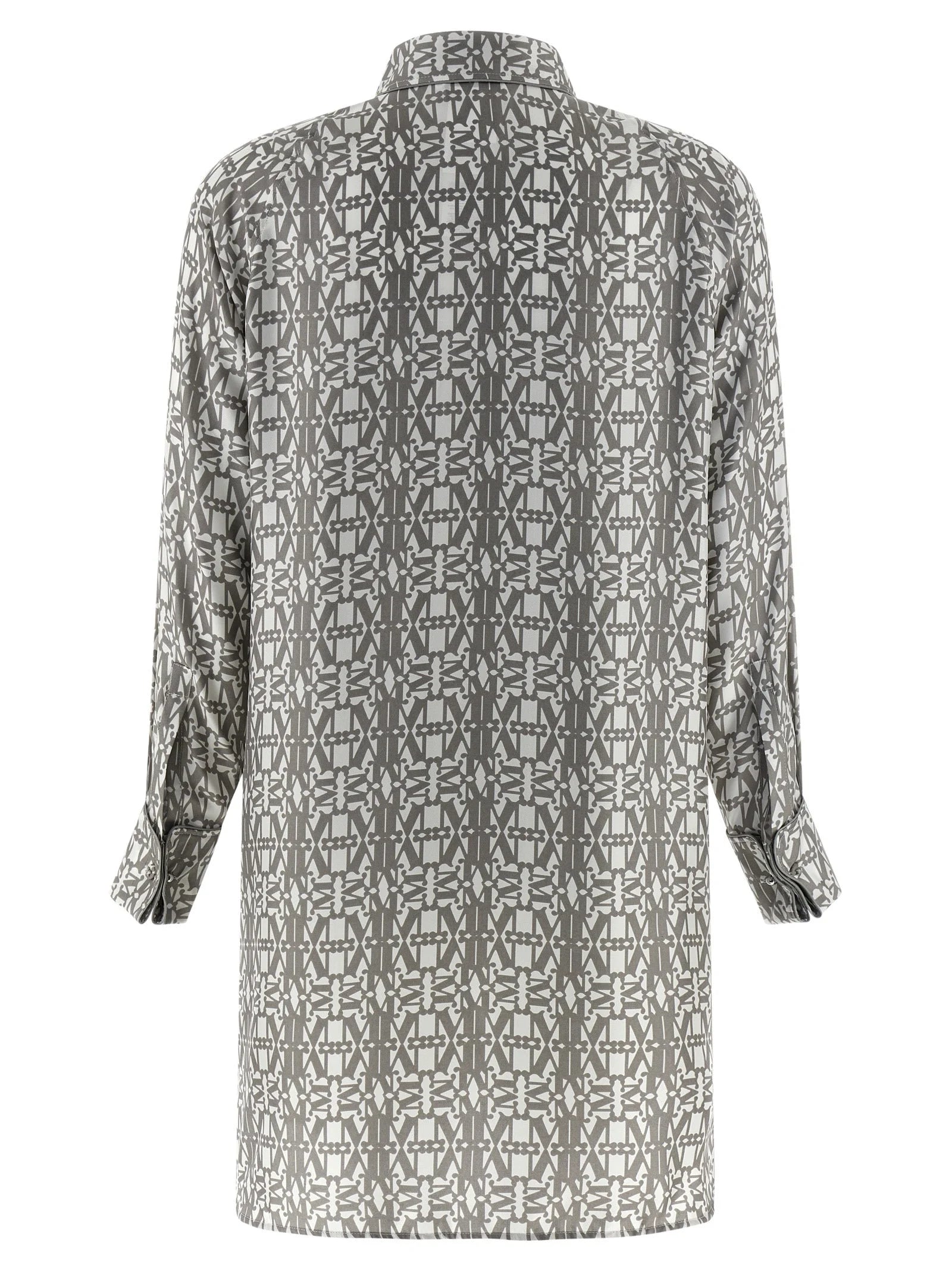 Max Mara Gray Silk Short Dress