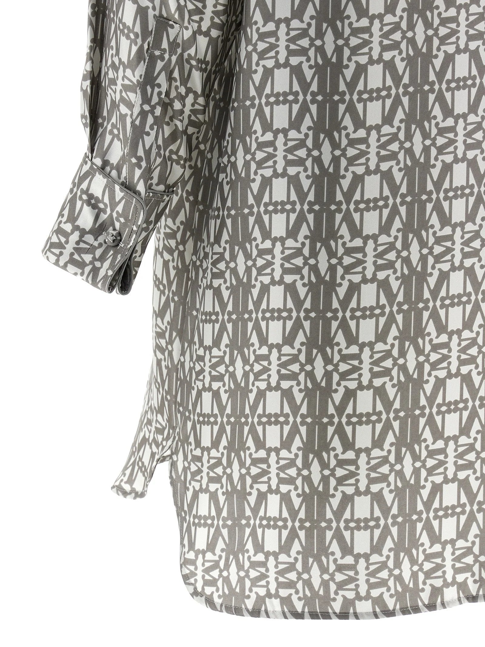 Max Mara Gray Silk Short Dress