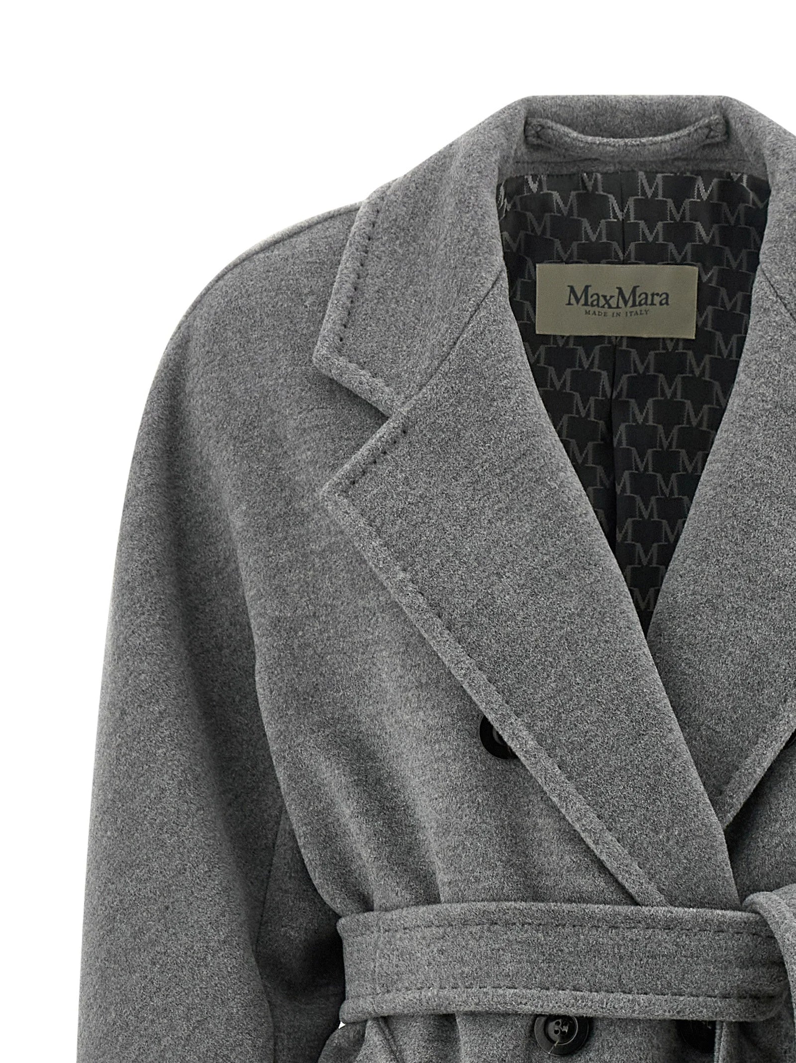 Max Mara Gray Virgin Wool Coat