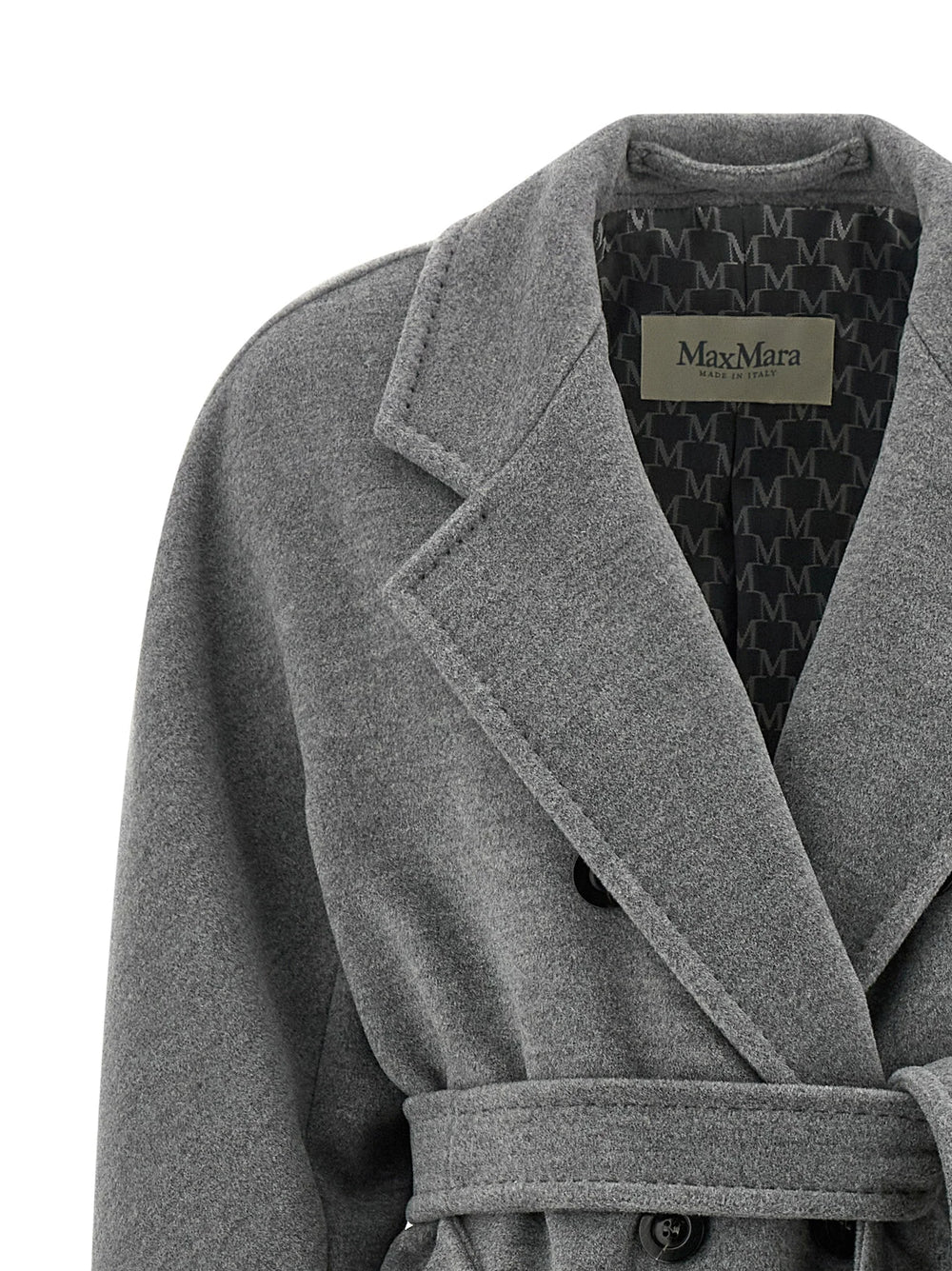 Max Mara Gray Virgin Wool Coat