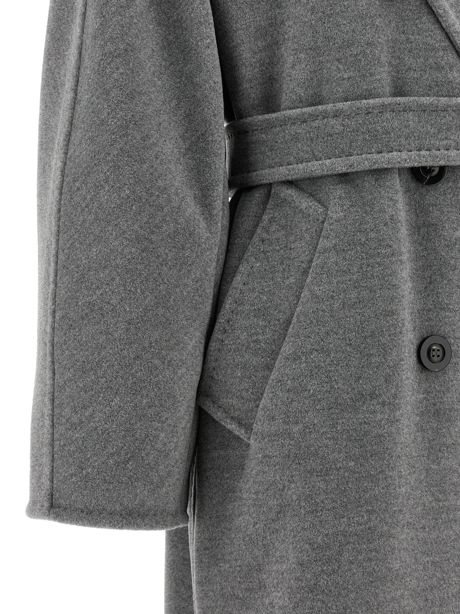Max Mara Gray Virgin Wool Coat