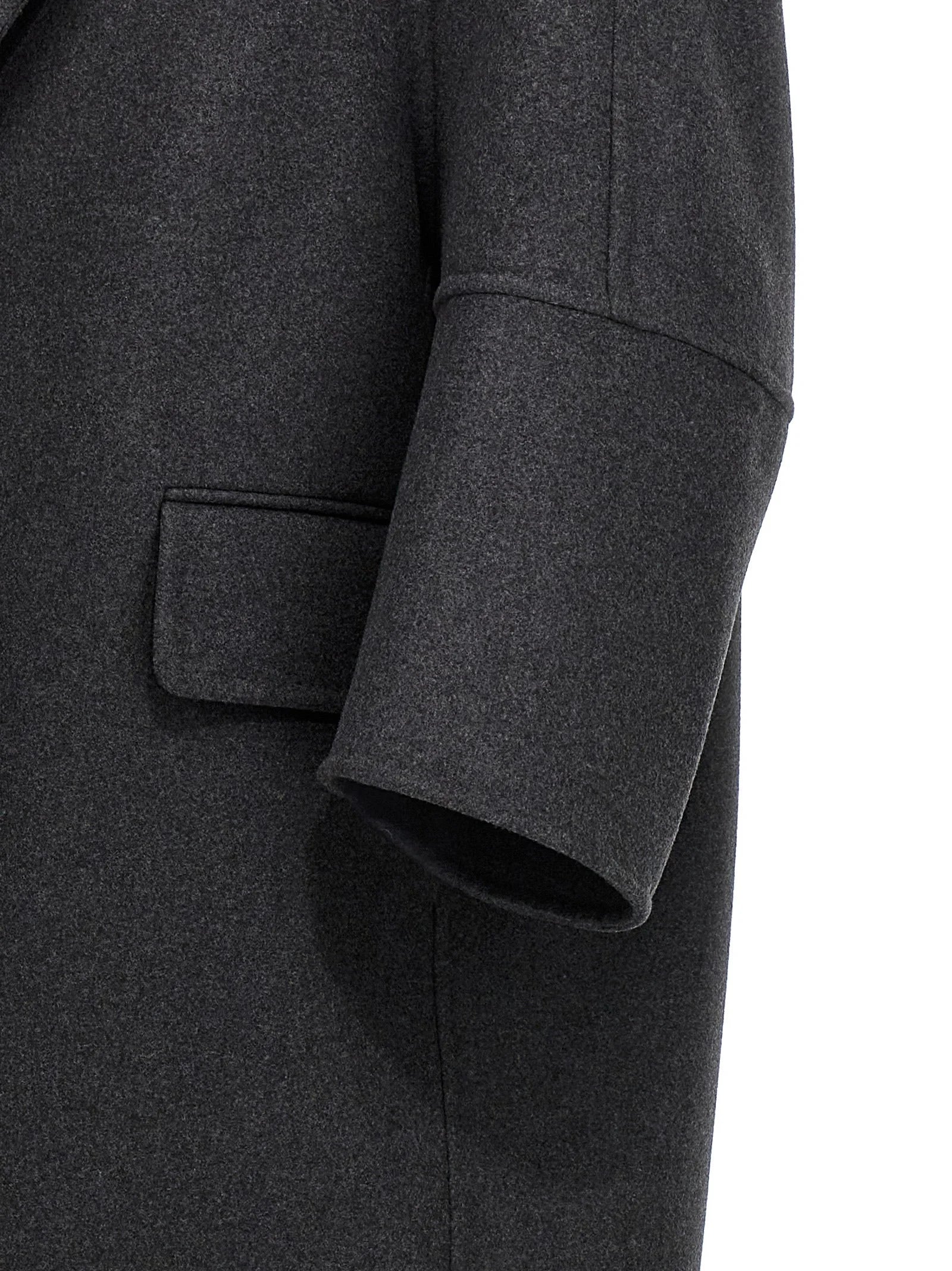 Max Mara Gray Virgin Wool Coat - IT38