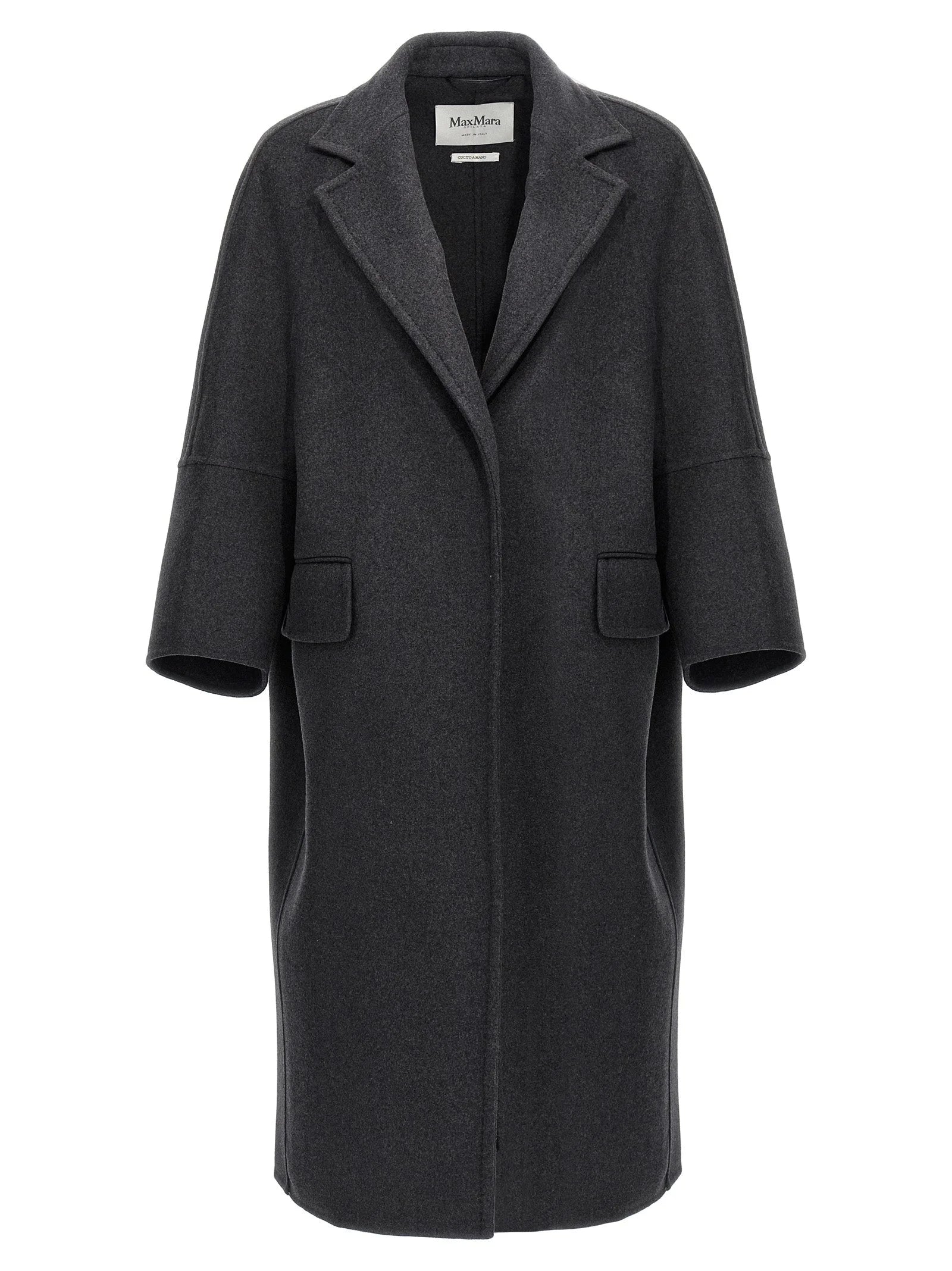 Max Mara Gray Virgin Wool Coat - IT38