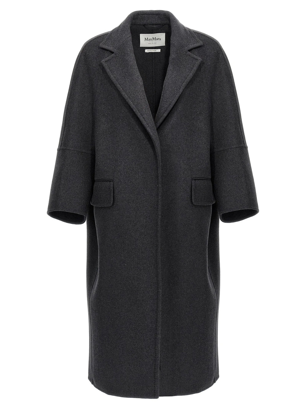 Max Mara Gray Virgin Wool Coat - IT38