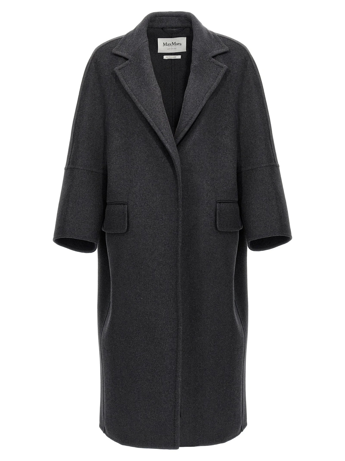 Max Mara Gray Virgin Wool Coat - IT38