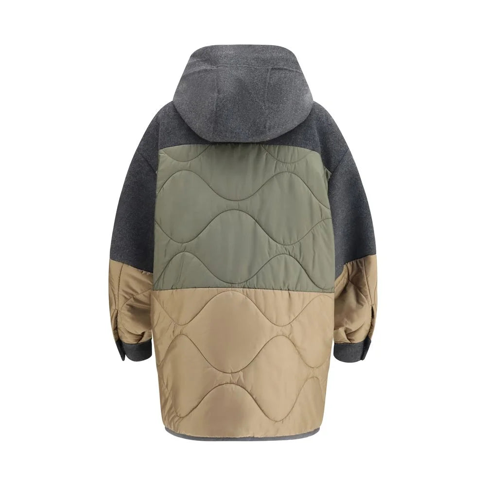 Max Mara Gray Wool Oves Aries Shell Jacket - IT46|XL