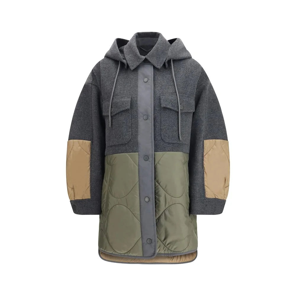 Max Mara Gray Wool Oves Aries Shell Jacket - IT46|XL