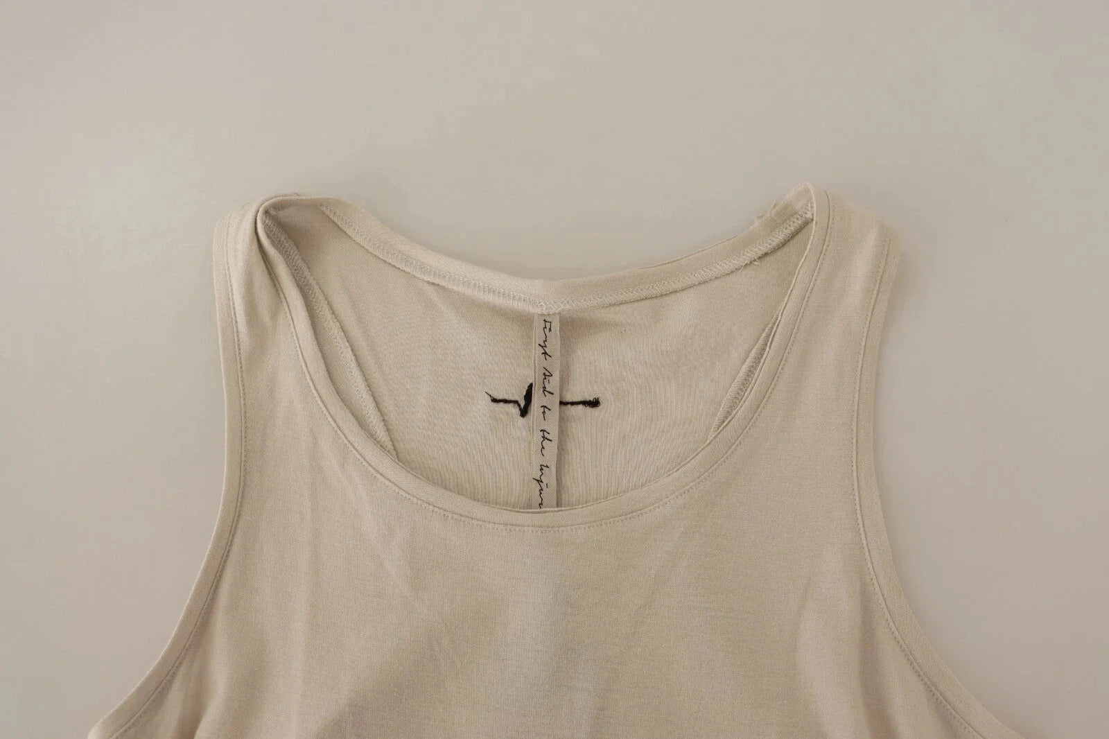 Max Mara Light Gray 100% Cotton Sleeveless Razor Back Tank Top - IT42|M