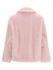 Max Mara Multicolor Alpaca Leather Coat