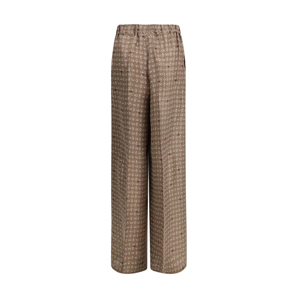 Max Mara Multicolor Silk Casual Pants