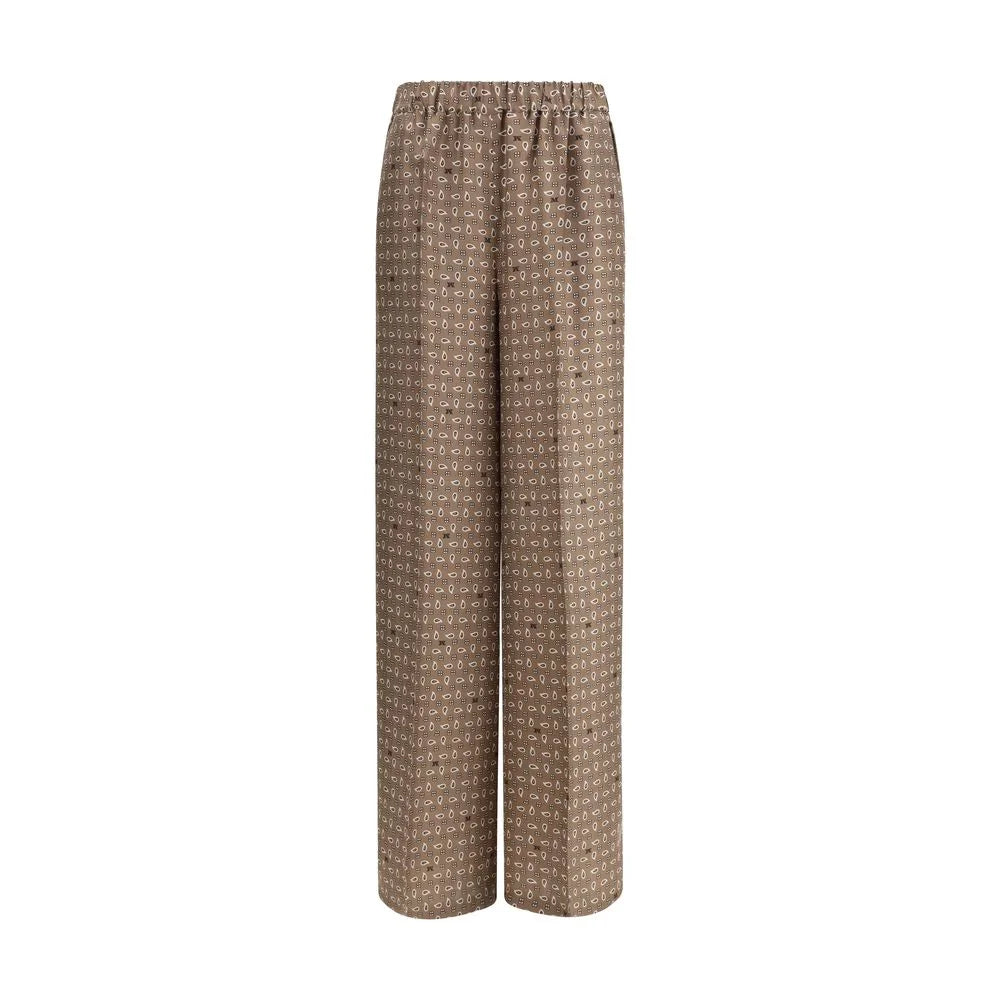 Max Mara Multicolor Silk Casual Pants