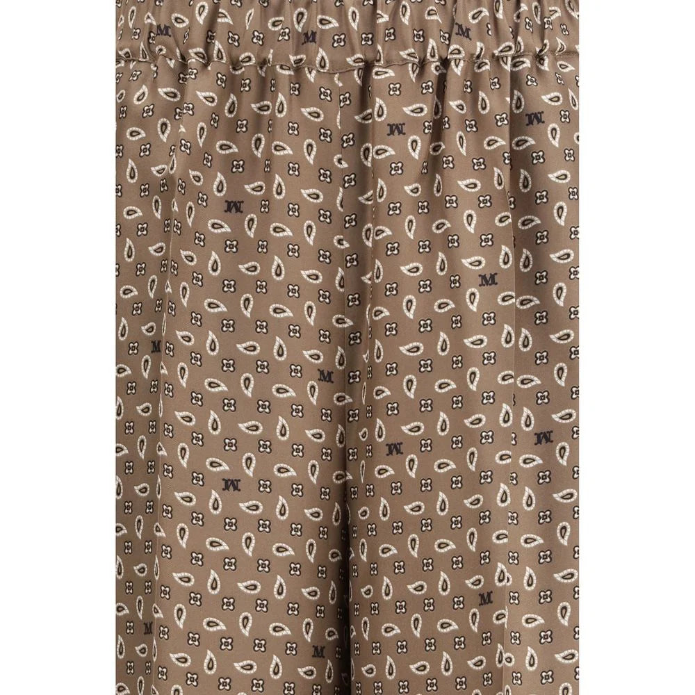 Max Mara Multicolor Silk Casual Pants