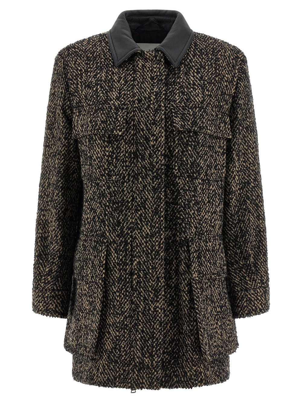 Max Mara Multicolor Virgin Wool Shell Jacket