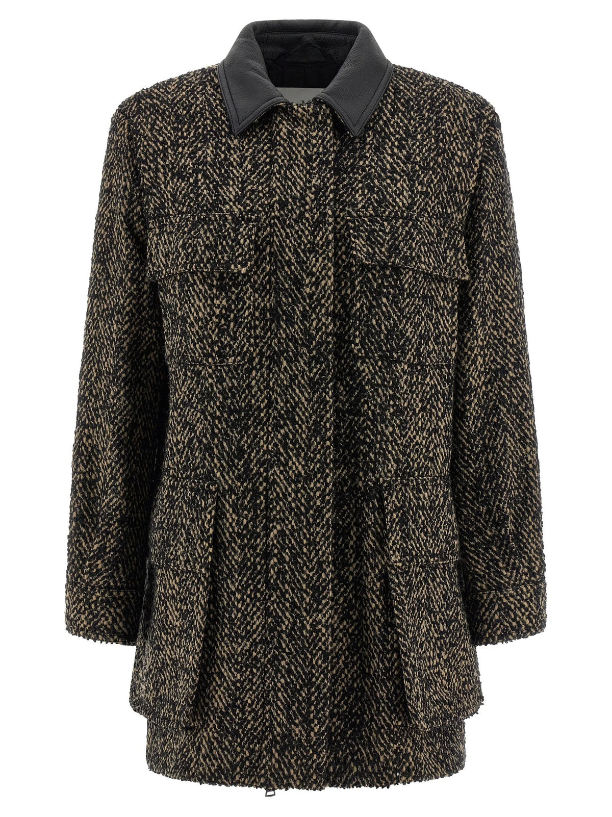 Max Mara Multicolor Virgin Wool Shell Jacket