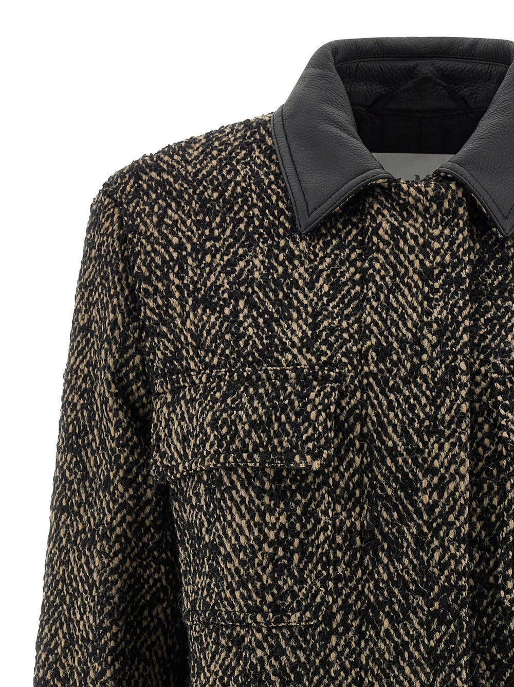 Max Mara Multicolor Virgin Wool Shell Jacket