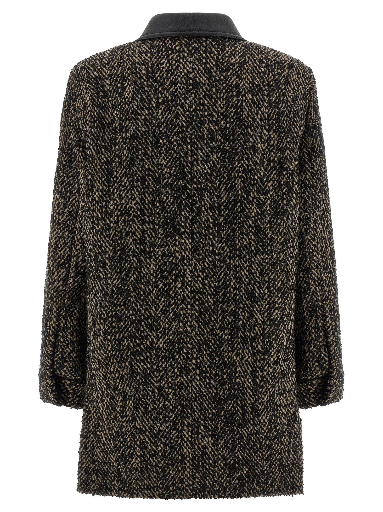 Max Mara Multicolor Virgin Wool Shell Jacket