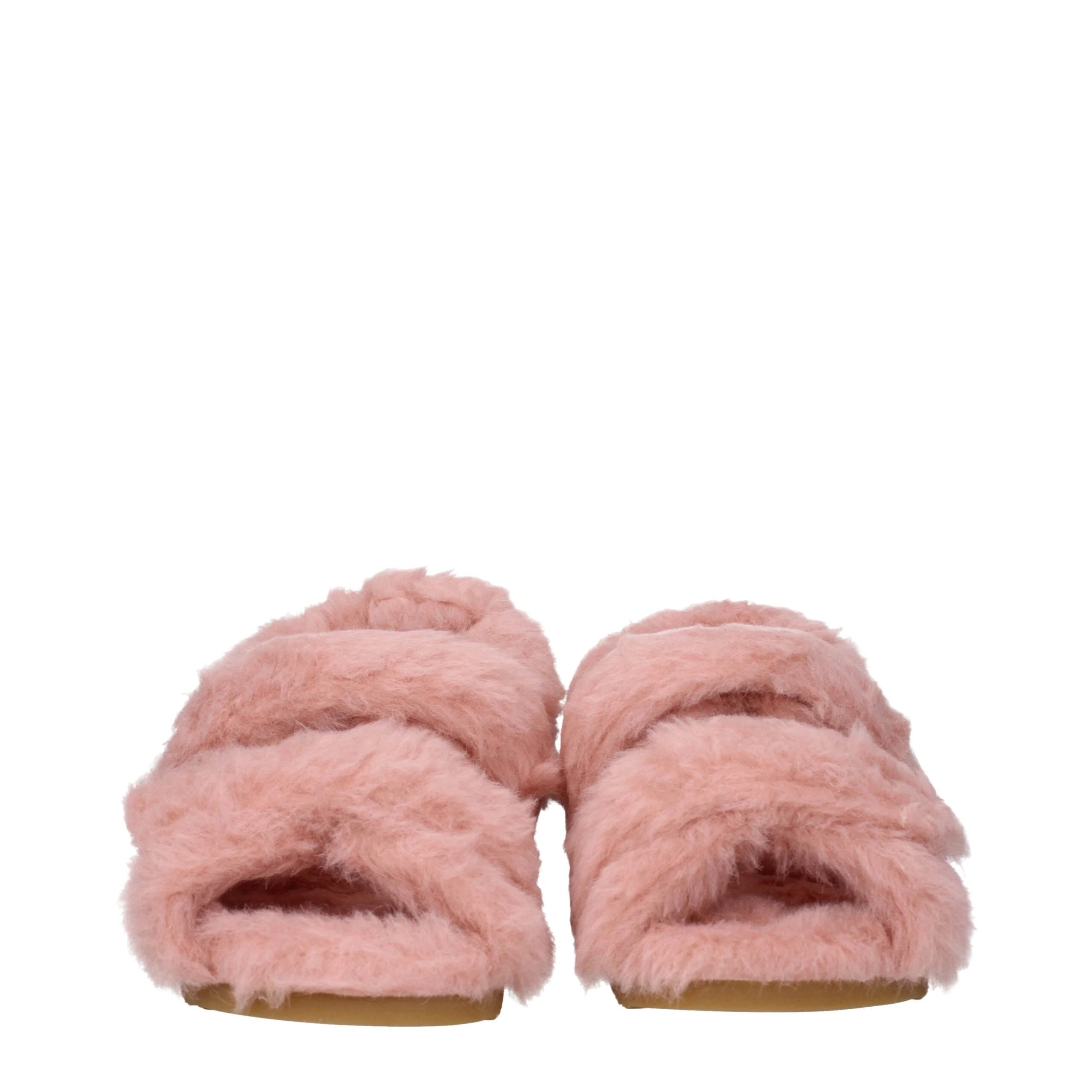 Max Mara Pink Fur Flat Sandals - EU38.5/US8.5 - Sandals