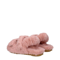 Max Mara Pink Fur Flat Sandals - EU38.5/US8.5 - Sandals