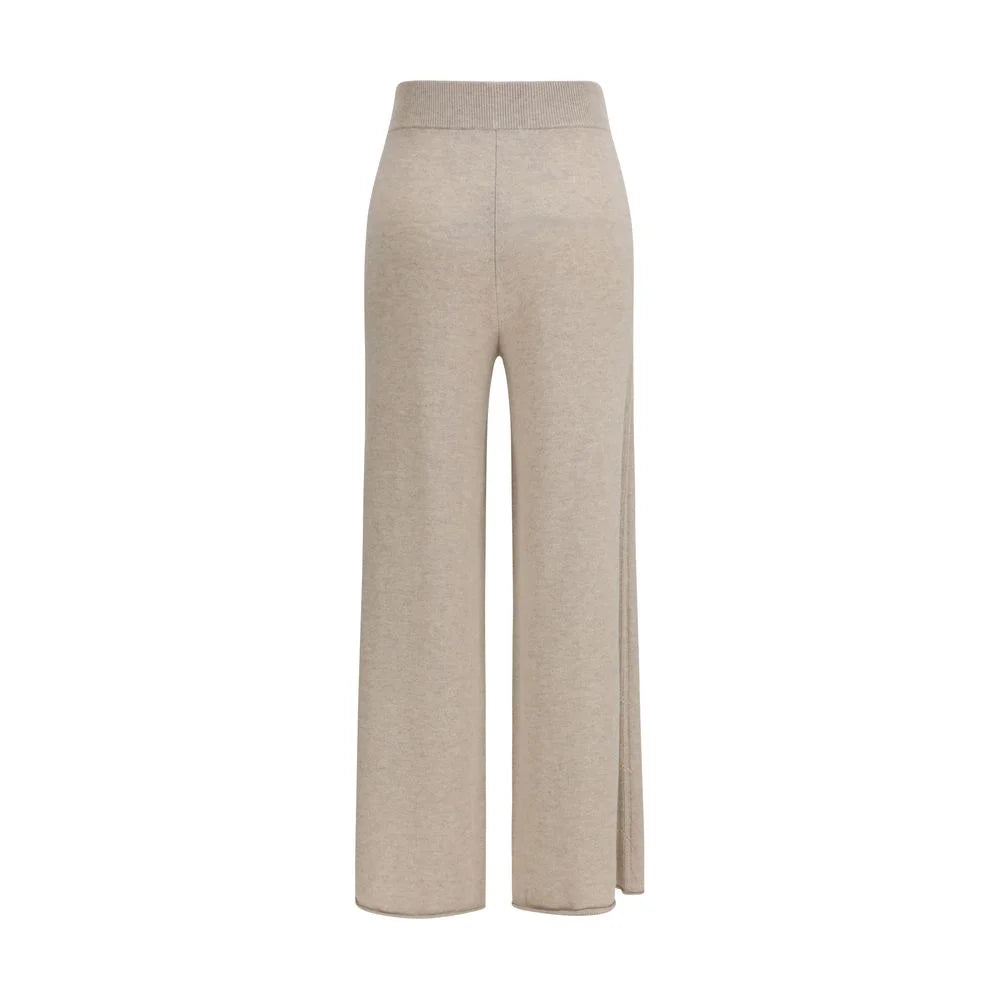 Max Mara Pure Beige Cashmere Casual Pants - S