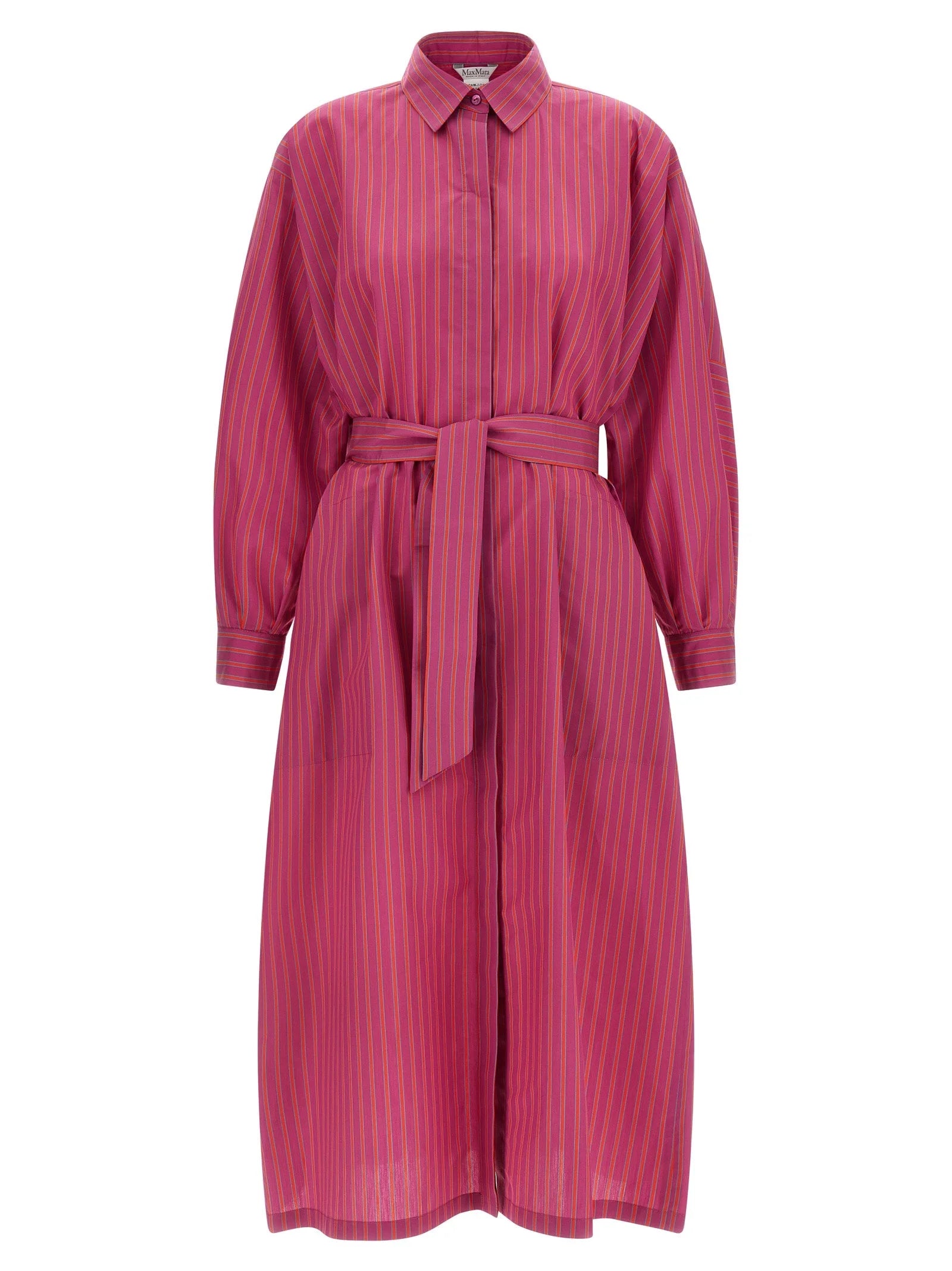Max Mara Purple Cotton Long Dress - IT42