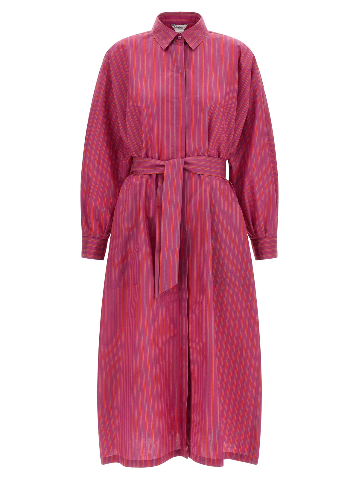 Max Mara Purple Cotton Long Dress - IT42