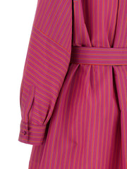Max Mara Purple Cotton Long Dress - IT42
