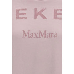 Max Mara Fioletowy Swet Casual z Bawełny - Bluzy
