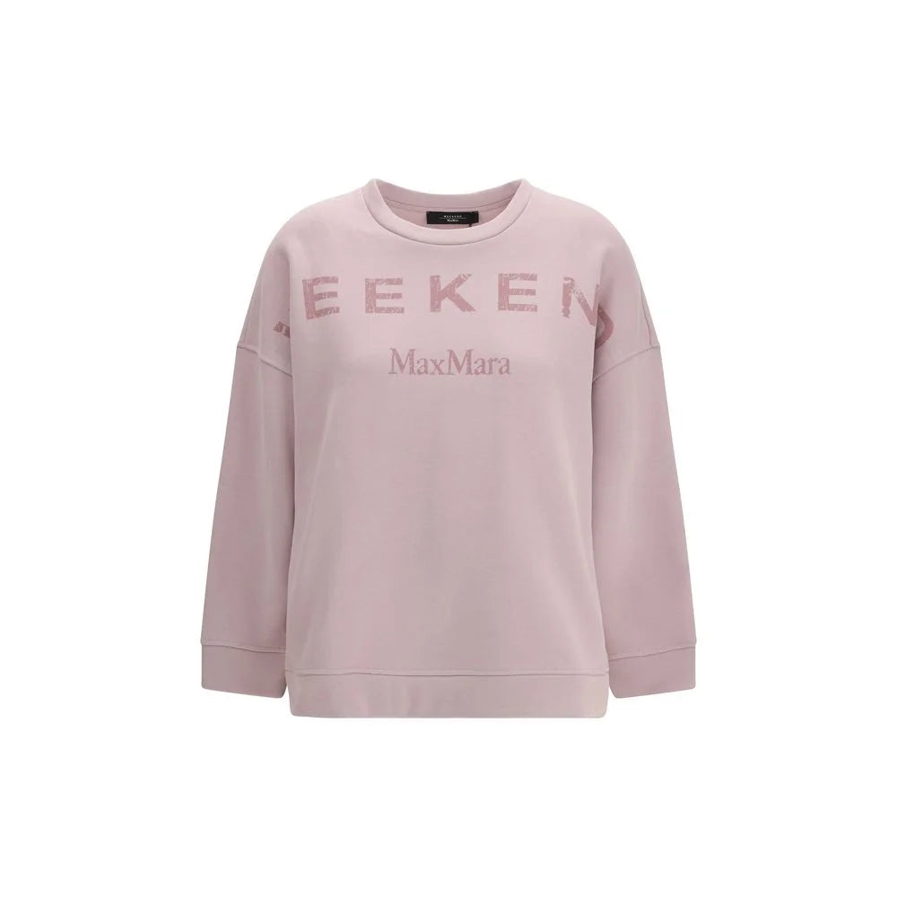 Max Mara Fioletowy Swet Casual z Bawełny - Bluzy